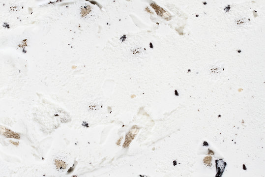 Full frame Chocolate Chip Cookie Dough Ice Cream Background