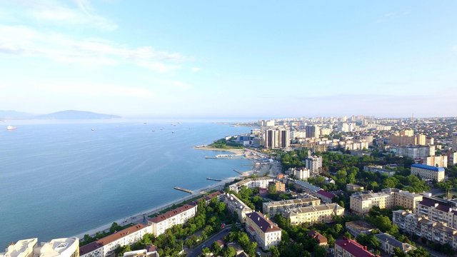 Novorossiysk quay  Cemes Bay, Black Sea, Krasnodar region, Russia 2018-08-08
