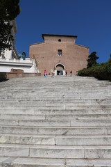 Fototapeta na wymiar Scalinata dell'Ara Coeli to Basilica di Santa Maria in Ara coeli in Rome, Italy 
