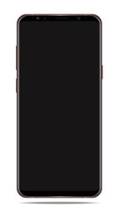 new smratphone 2018 mobile phone isolated, realistic vector illustration