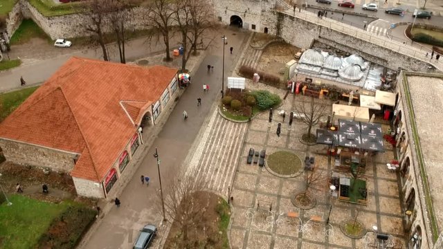 Aerial Drone View Of Medieval Fortress Naissus 