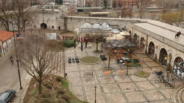 Aerial Drone View Of Medieval Fortress Naissus 