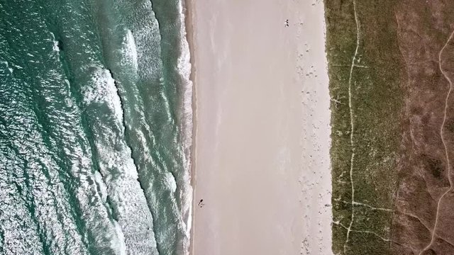 Ogna beach, rogaland Norway, top down view.
