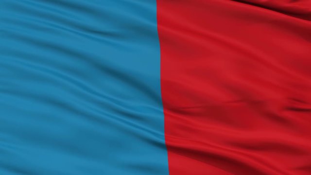 Narbona closeup flag, city of France, realistic animation seamless loop - 10 seconds long