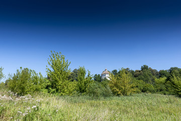 Small chapel on hill in Zawieprzyce