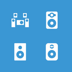 Collection of 4 speakers filled icons
