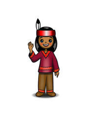 indianer junge grüssen süss kind baby