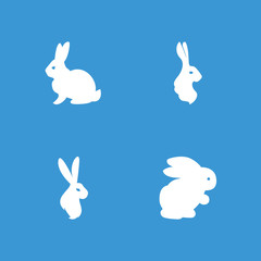 Collection of 4 bunny filled icons