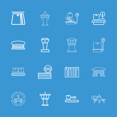 Collection of 16 terminal outline icons