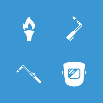 Collection of 4 torch filled icons