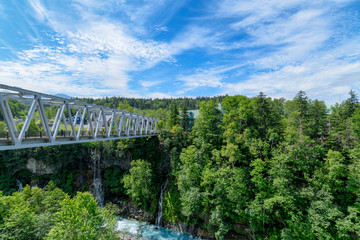 美瑛白金　白ひげの滝