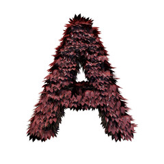 Foliage Letter, 3D Rendering