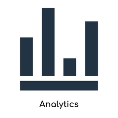 Fototapeta premium Analytics icon vector isolated on white background, Analytics sign