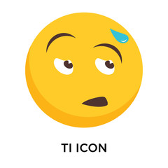 Tired icon vector isolated on white background, Tired sign