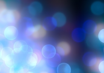 Big colorful defocused lights on dark background.