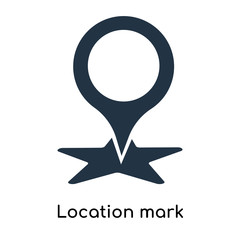 Location mark icon vector isolated on white background, Location mark sign