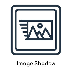 Image Shadow icon vector isolated on white background, Image Shadow sign , line symbols or linear logo design in outline style