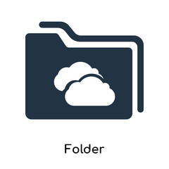 Folder icon vector isolated on white background, Folder sign
