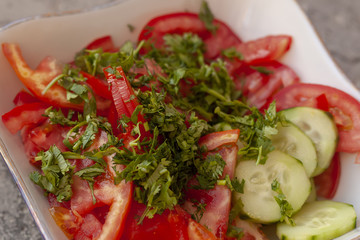 Healthy Eating Food Dieting Vegetarian Concept. Fresg salad