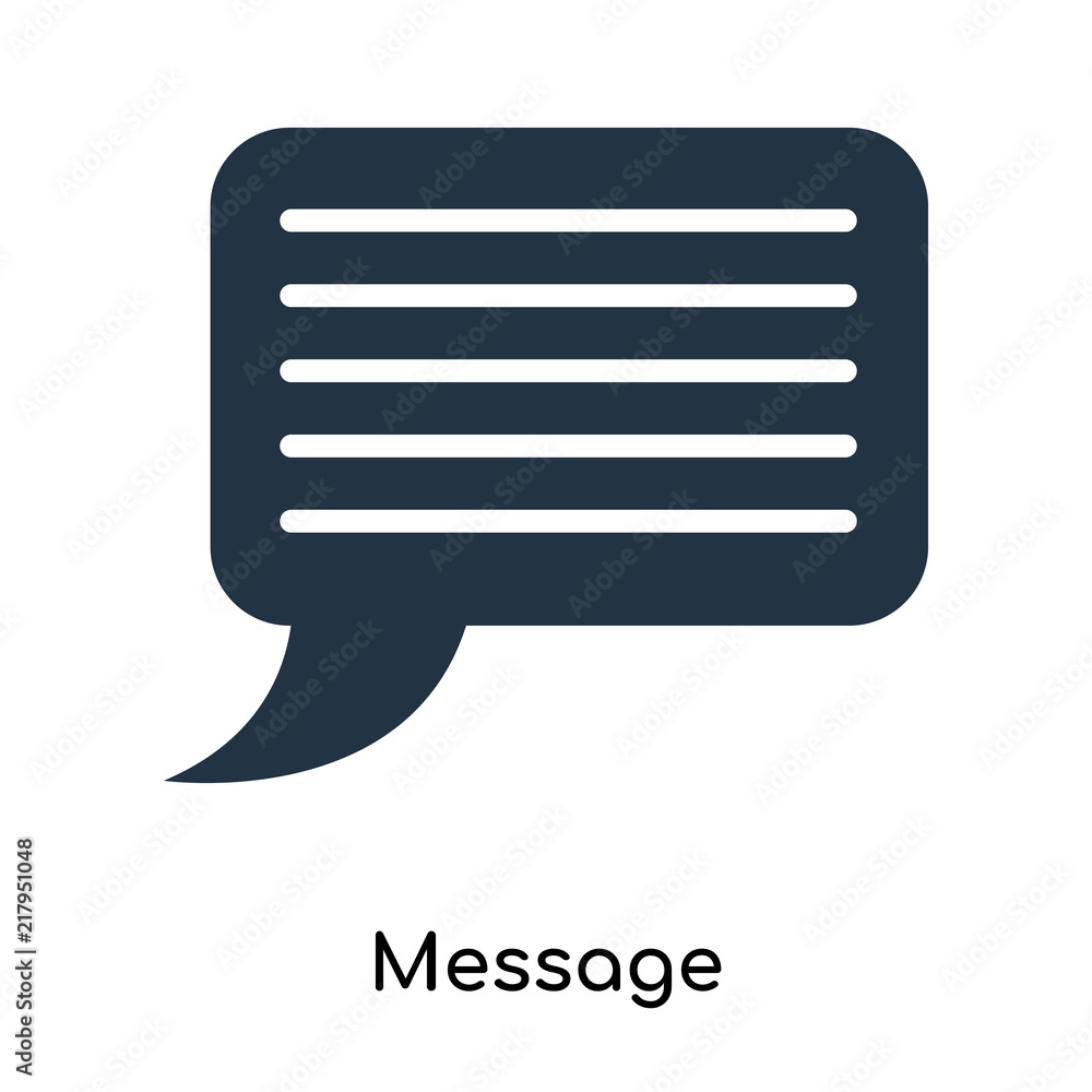 Poster message icon vector isolated on white background, message sign