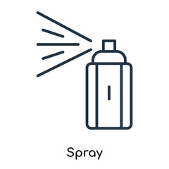 Spray icon vector isolated on white background, Spray sign , thin symbols or lined elements in outline style