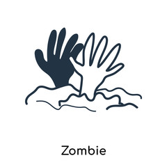 Zombie icon vector isolated on white background, Zombie sign , illustration with thin symbols or lined elements in outline style