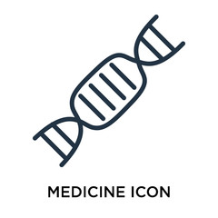 Medicine icon vector isolated on white background, Medicine sign , thin elements or linear logo design in outline style