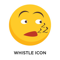 Whistle icon vector isolated on white background, Whistle sign