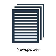 Newspaper icon vector isolated on white background, Newspaper sign