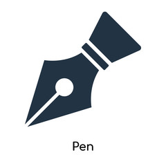 Pen icon vector isolated on white background, Pen sign
