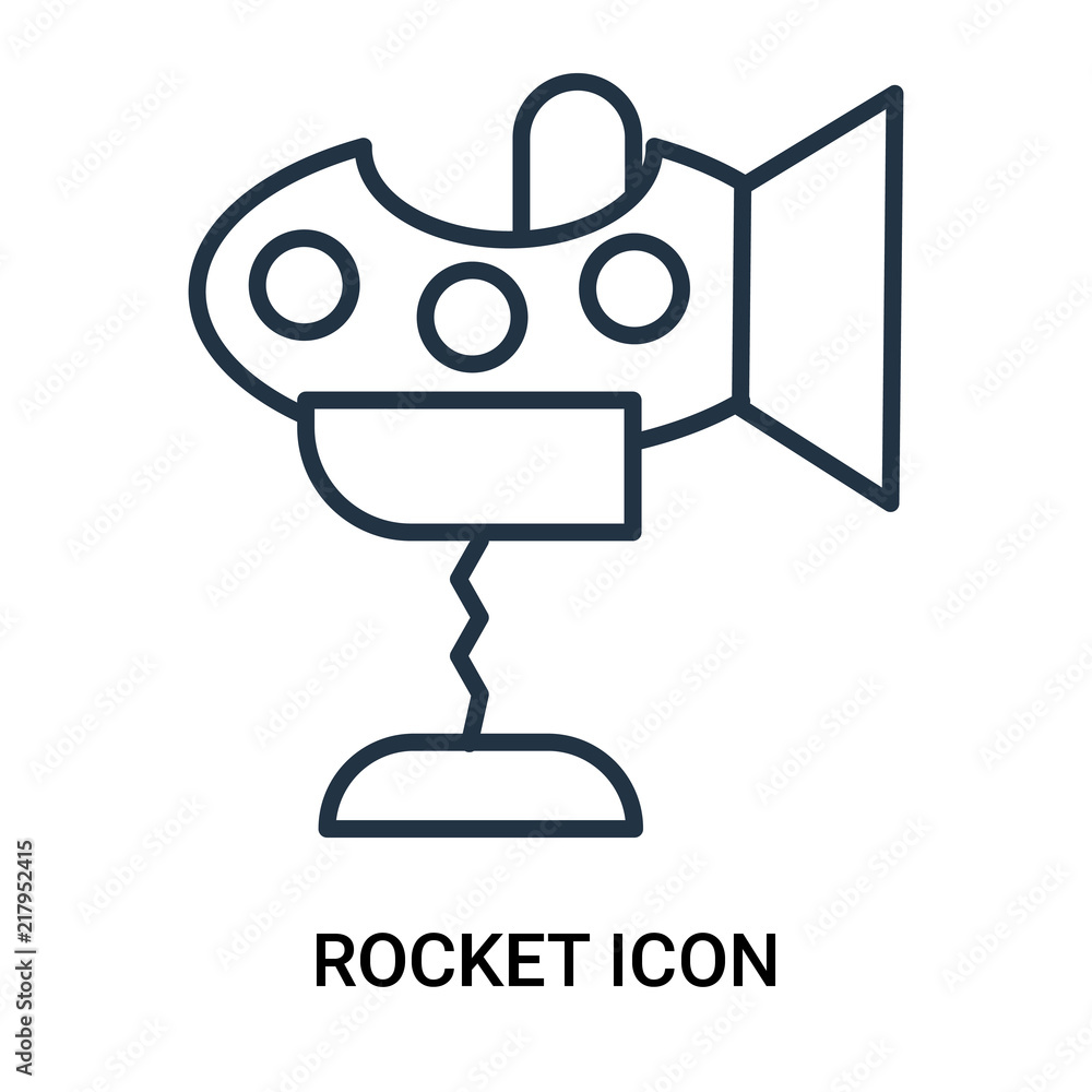 Aufkleber rocket icon isolated on white background. modern and editable rocket icon. simple icons vector illus