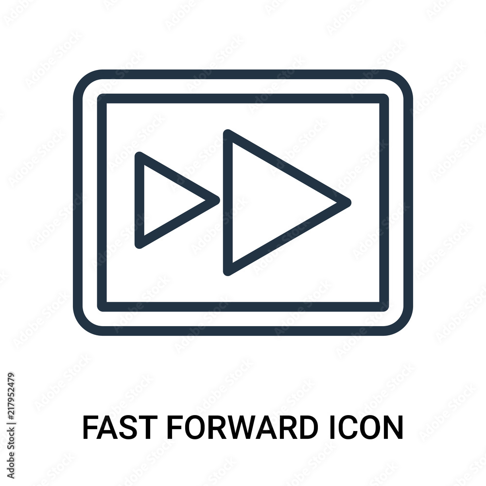 Poster fast forward icon isolated on white background. modern and editable fast forward icon. simple icons 
