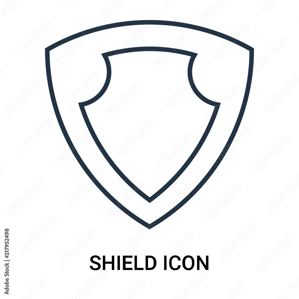 Poster shield icon isolated on white background. modern and editable shield icon. simple icons vector illus