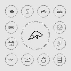 Collection of 13 power outline icons