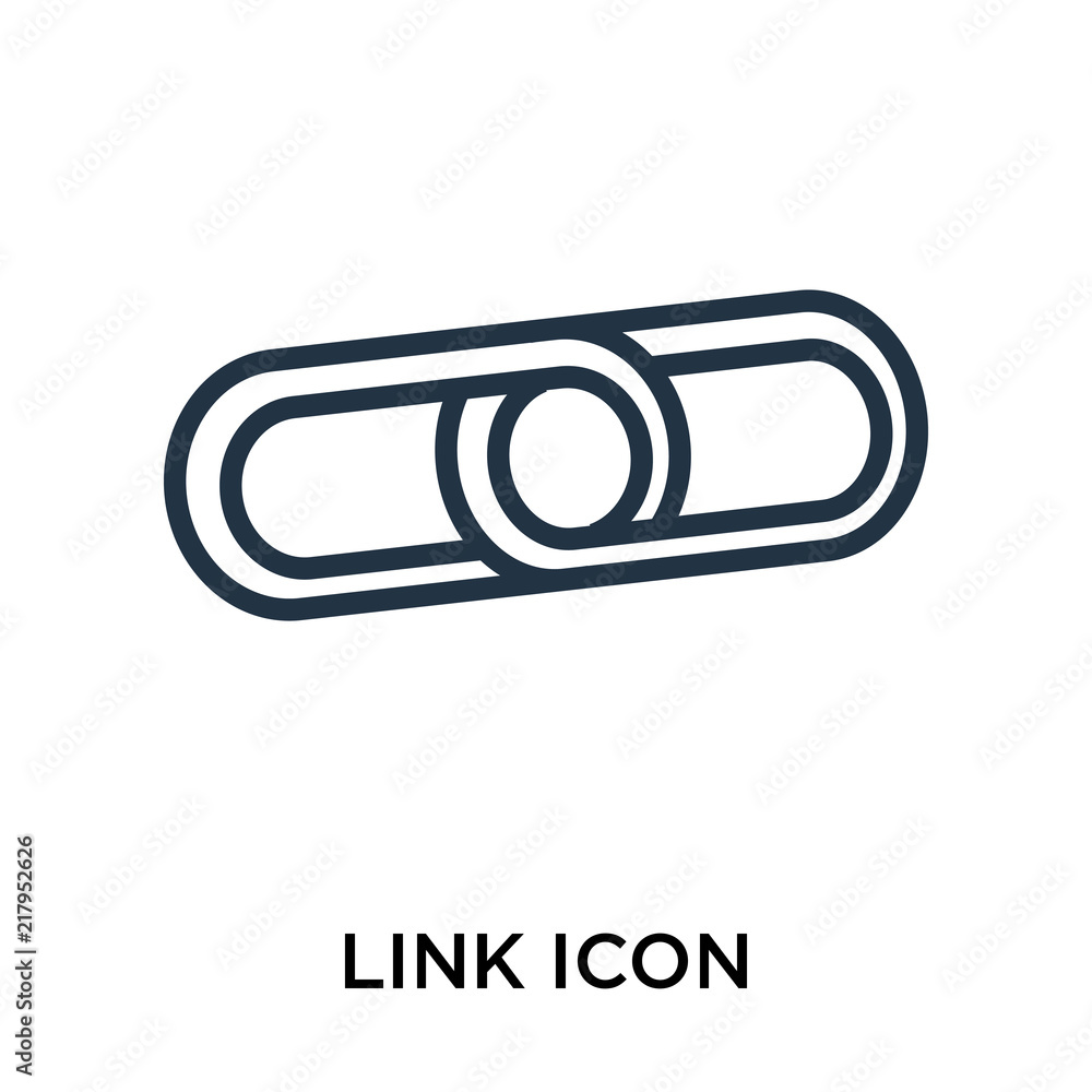 Poster link icon vector isolated on white background, link sign , thin symbol or stroke element design in o