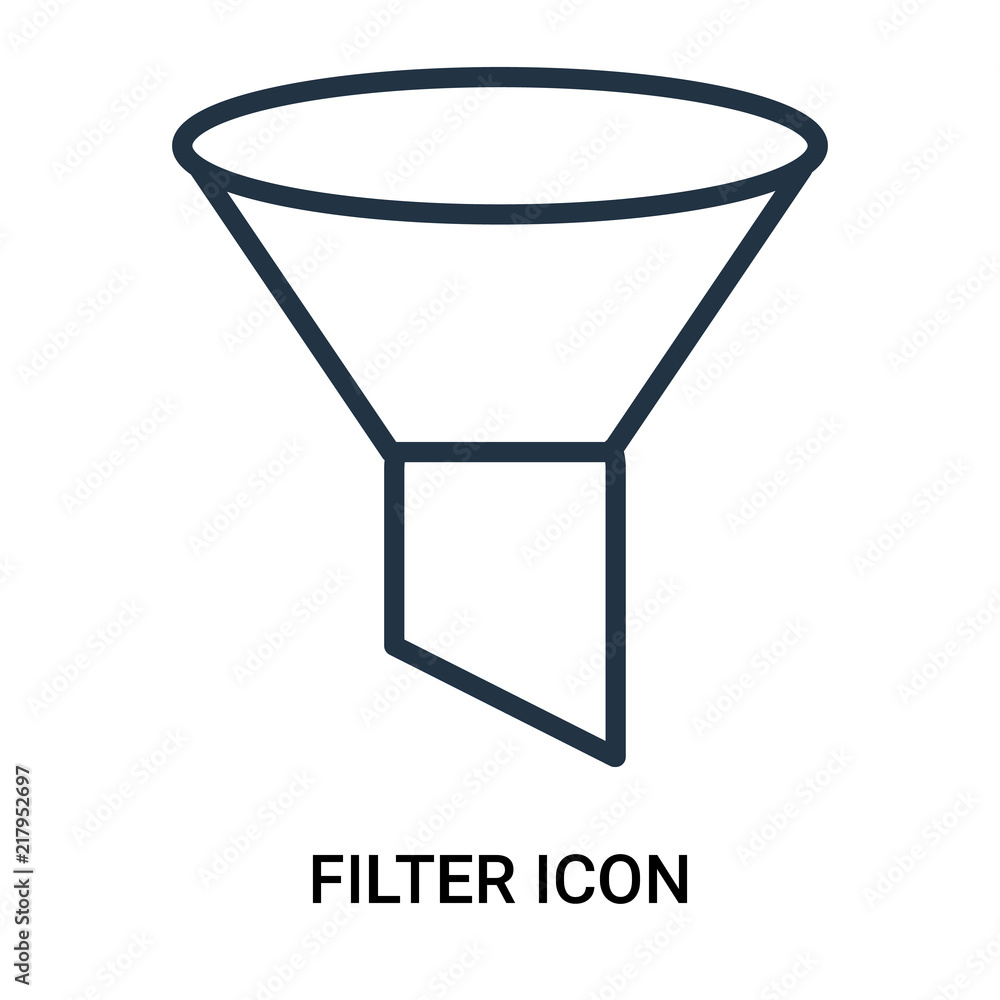 Poster filter icon isolated on white background. modern and editable filter icon. simple icons vector illus