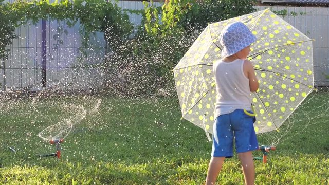 Happy childhood concept. Human and nature.