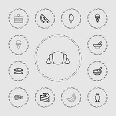 Collection of 13 tasty outline icons