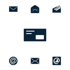 Collection of 7 correspondence filled icons