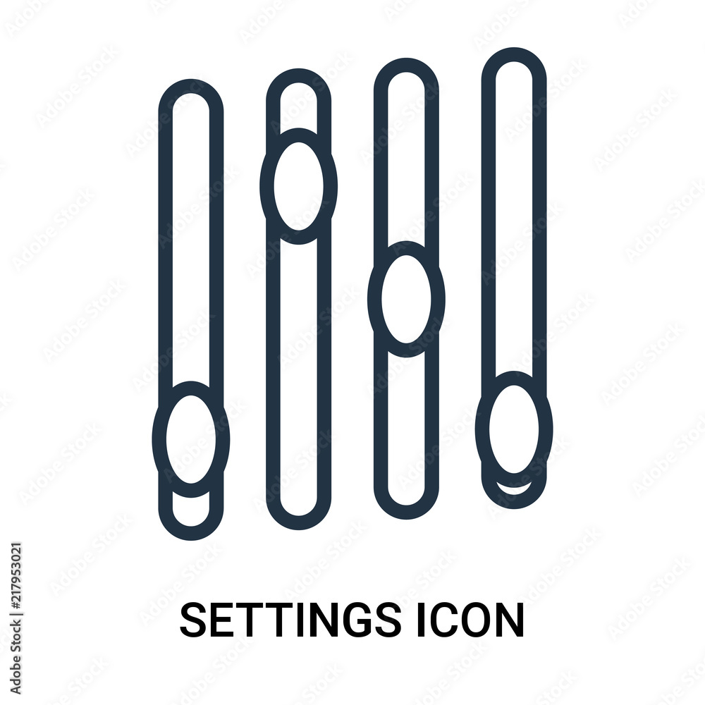 Poster settings icon isolated on white background. modern and editable settings icon. simple icons vector i