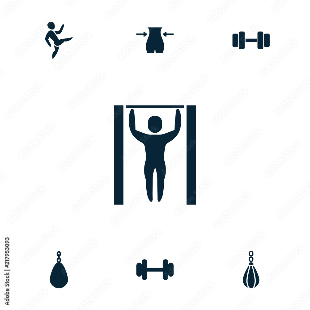 Canvas Prints Collection of 7 gym filled icons