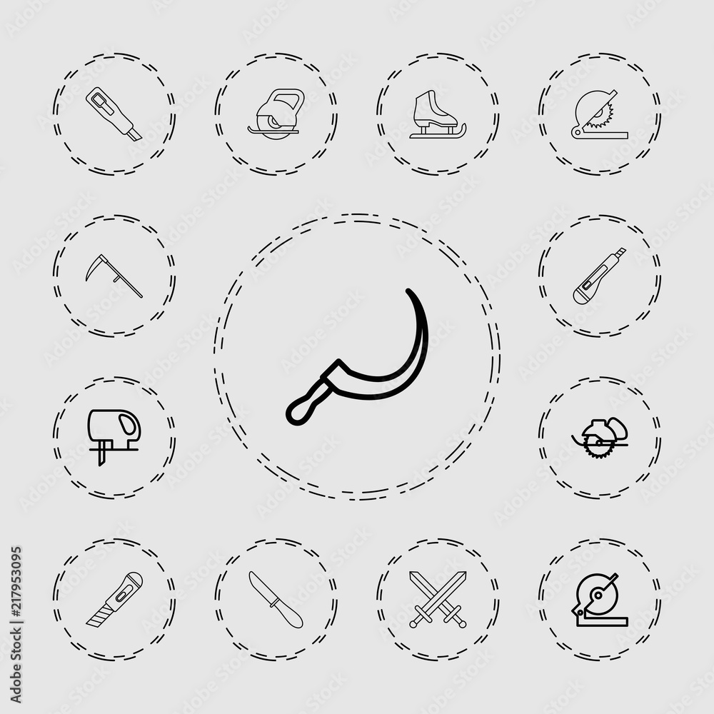 Canvas Prints collection of 13 blade outline icons