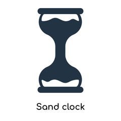 Sand clock icon vector isolated on white background, Sand clock sign