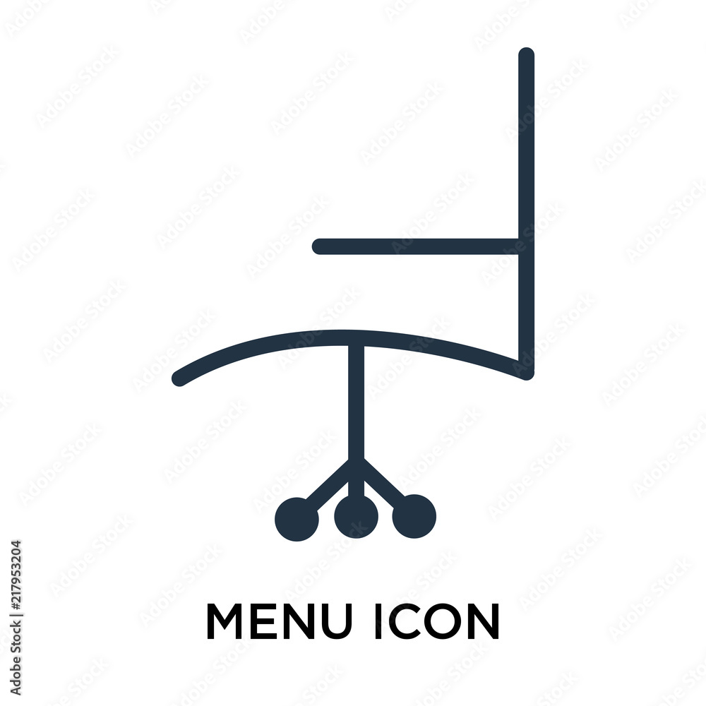 Poster menu icon vector isolated on white background, menu sign , thin symbol or stroke element design in o