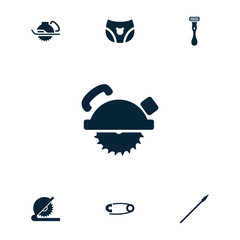 Collection of 7 sharp filled icons
