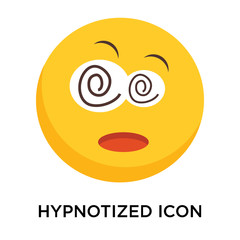 Hypnotized icon vector isolated on white background, Hypnotized sign