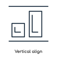 Vertical align icon vector isolated on white background, Vertical align sign , thin symbols or lined elements in outline style