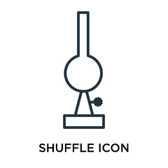 Shuffle icon vector isolated on white background, Shuffle sign , thin symbol or stroke element design in outline style