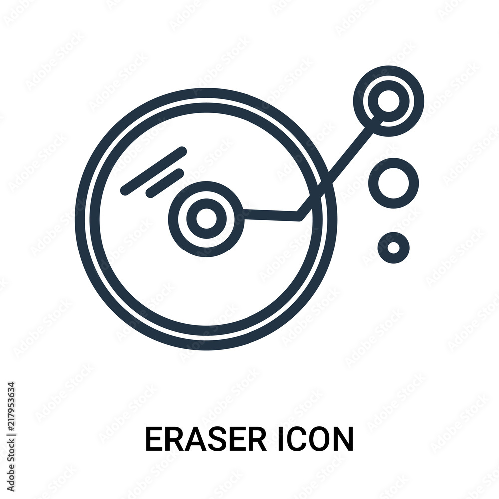 Poster eraser icon isolated on white background. modern and editable eraser icon. simple icons vector illus