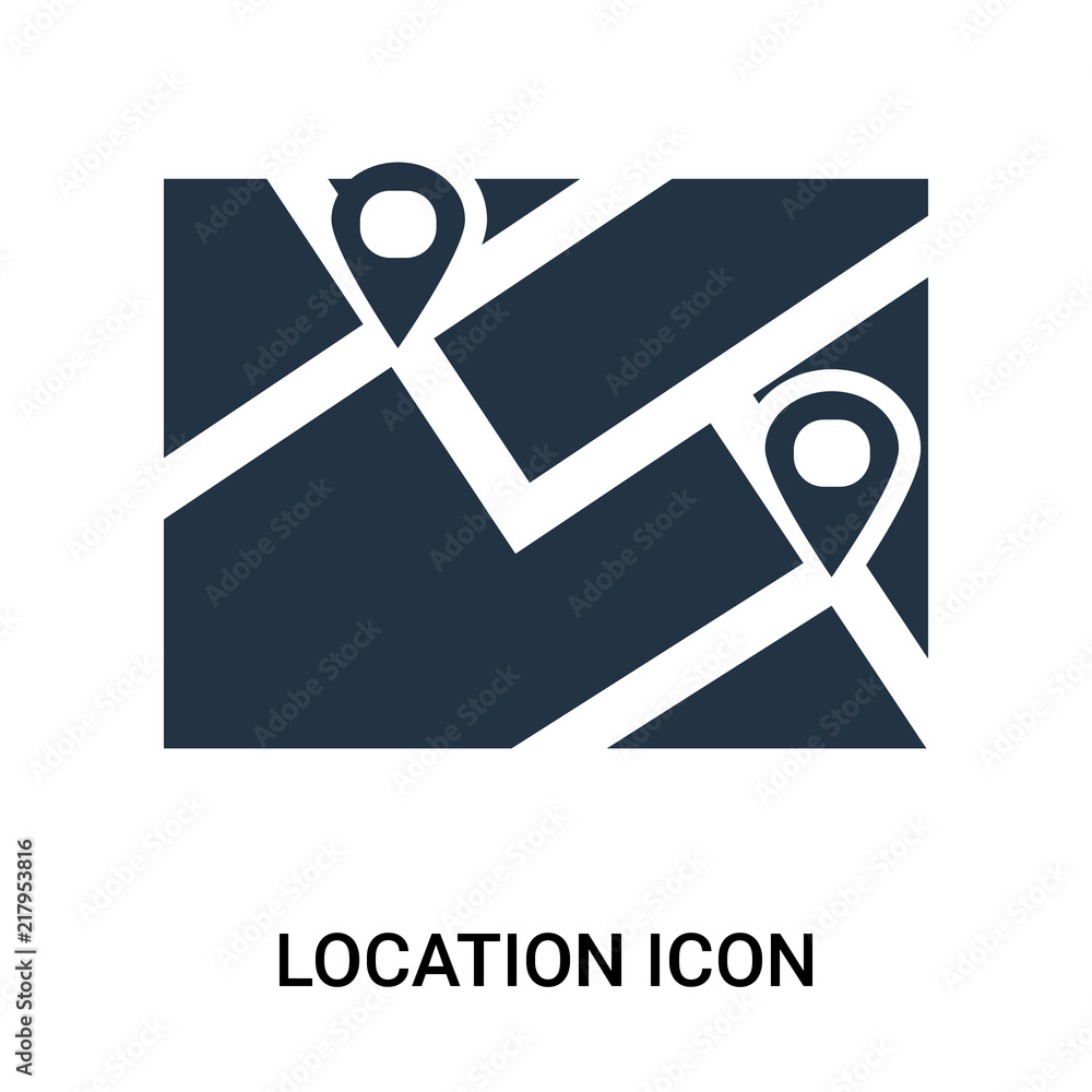 Poster location icon isolated on white background. modern and editable location icon. simple icons vector i